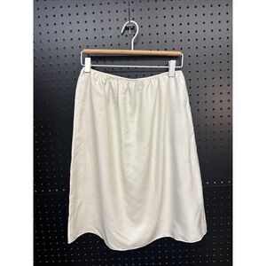 Morgane Le Fay New York‎ 100% Silk Ivory Slip Skirt Women's Small Minimalist Cut